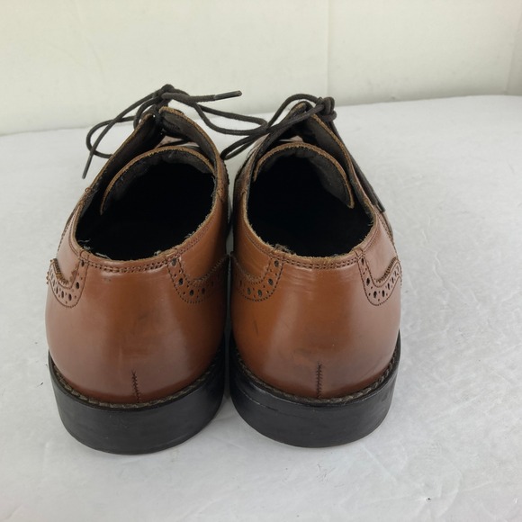Florsheim Mens Brown Leather Wingtip Oxford Dress Shoes Size 9.5 Formal Dress